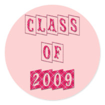 CLASS OF 2009 PINK PLAID DESIGN stickers by dgpaulart CLASS OF 2009 PINK PLAID DESIGN stickers