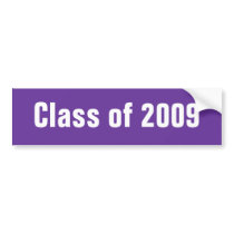 Class of 2009 Purple Bumper Sticker bumper stickers by ohgeez Class of 2009 Purple Bumper Sticker bumper stickers