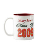 Class of 2009  red customizable mugs