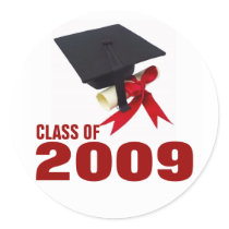 Class of 2009 round stickers