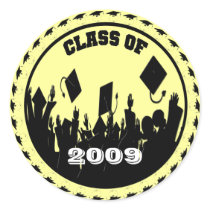 Class of 2009 Sticker You Choose BkGrd/Year/color
