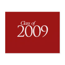 Class of 2009 white postcards
