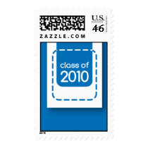 class of 2010 blue graduation stamp
