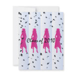 Class of 2010 Pink &amp; Blue Grad Silhouettes Custom Invites