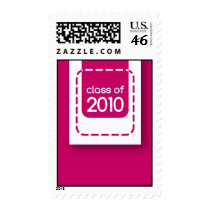 class of 2010 pink graduation stamp