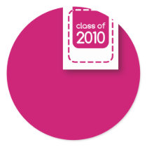 class of 2010 pink graduation sticker stickers
