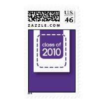class of 2010 purple graduation stamp
