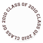 Class of 2010 school college graduation gift tag