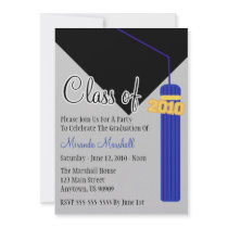 Class Of 2010 Tassel Graduation Invitation (Blue)