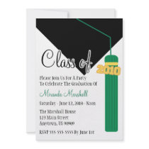 Class Of 2010 Tassel Graduation Invitation (Green)