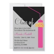 Class Of 2010 Tassel Graduation Invitation (Pink)