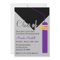 Class Of 2010 Tassel Graduation Invitation (Purpl)