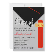 Class Of 2010 Tassel Graduation Invitation (Red)