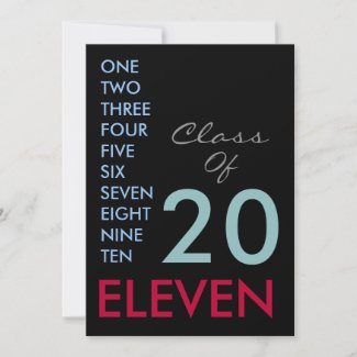 CLASS OF 2011 Custom Invitation (Black) invitation