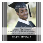 Class of 2011 Grad Photo Stripes Custom Invite