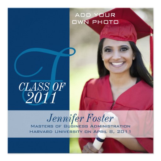 Class of 2011 Graduation Announcements Photo Blue