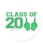 Class of 2011 graduation finger round sticker