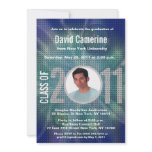 Class of 2011 Graduation Invitation Blue Disco 1