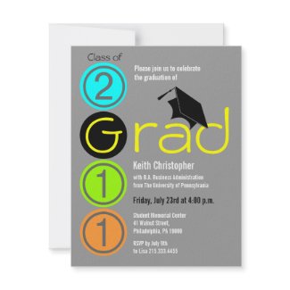 Class Of 2011 Graduation Invitation Cap188 Grey invitation
