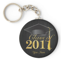 Class of 2011 Graduation Key-Chain (blk & gold) V1 Key Chains