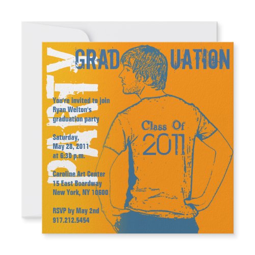 Class of 2011 Graduation Party Invitation Boy A1 invitation
