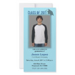 Class of 2011 Graduation Photo Card Blue Shadow