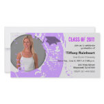 Class of 2011 Graduation Photo Card Neon Purple