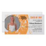 Class of 2011 Graduation Photo Card Orange