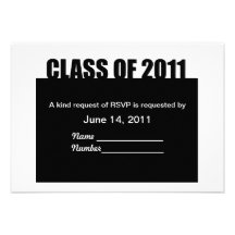 Class of 2011 RSVP CARDS Personalized Invites