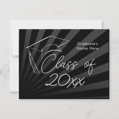 Class of 2011 Sleek Black Graduation Announcement by CustomInvites