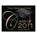 Class of 2011 Smooth Black Graduation Announcement