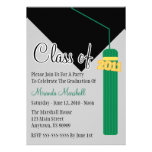 Class Of 2011 Tassel Graduation Invitation (Green)