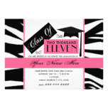 Class of 2011 Zebra Print & Pink Graduation Invite