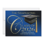 Class of 2012 5x7 Blue Graduation Announcement