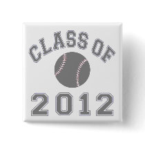 Class Of 2012 Baseball - Grey Button
