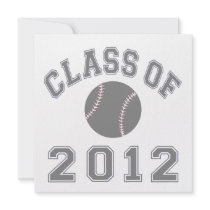 Class Of 2012 Baseball - Grey Custom Invitations