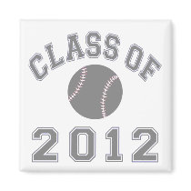 Class Of 2012 Baseball - Grey Refrigerator Magnets