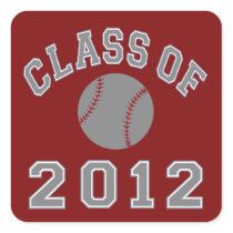 Class Of 2012 Baseball - Grey Stickers