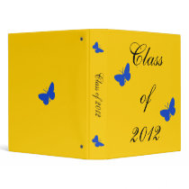 Class of 2012 - Blue and Gold Butterfly binders
