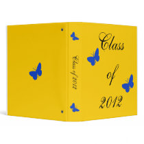 Class of 2012 - Blue and Gold Butterfly binders