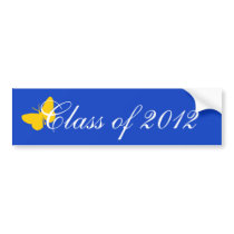 Class of 2012 - Blue and Gold Butterfly bumper stickers