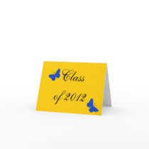 Class of 2012 -Blue and Gold Butterfly cards