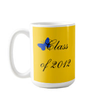 Class of 2012 - Blue and Gold Butterfly mugs