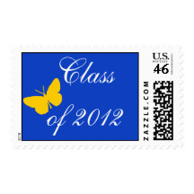 Class of 2012 - Blue and Gold Butterfly Postage