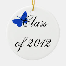 Class of 2012 - Blue Butterfly Christmas Tree Ornament