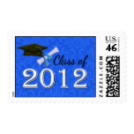 Class of 2012 Blue Damask Graduation Postage