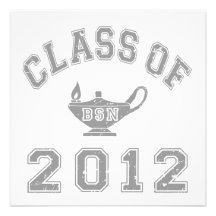 Class Of 2012 BSN - Grey Personalized Announcement