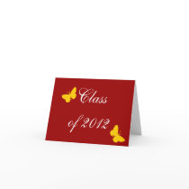 Class of 2012 - Cardinal Butterfly cards