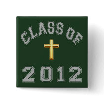 Class Of 2012 Christian Cross - Grey 2 Pin
