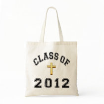 Class Of 2012 Cross  - Black 2 Canvas Bags